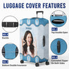Custom Photo Just A Girl Who Loves Traveling - Travel Personalized Custom Luggage Cover - Holiday Vacation Gift, Gift For Adventure Travel Lovers