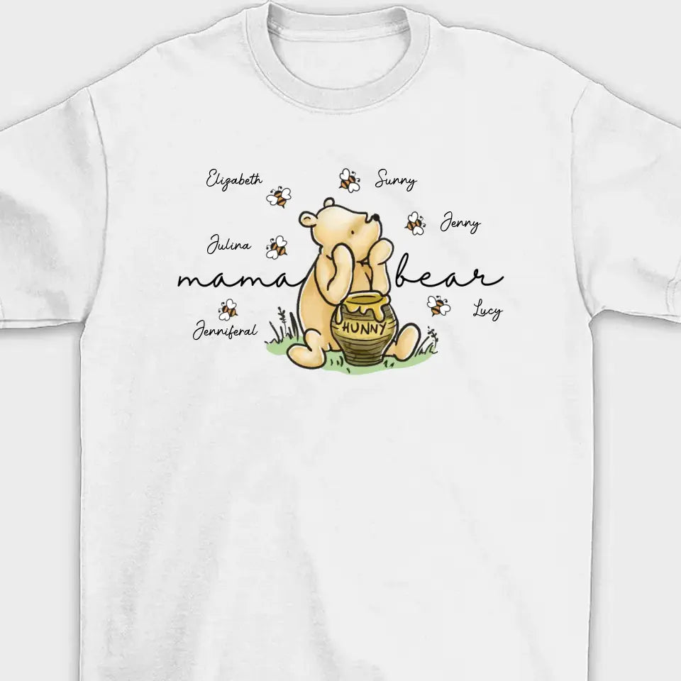 Mama Bear - Family Personalized Custom Unisex T-shirt, Hoodie, Sweatshirt - Gift For Mom