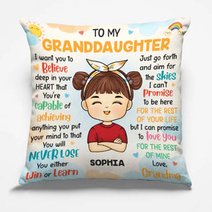 Love You For The Rest Of Mine - Family Personalized Custom Pillow - Gift For Grandma