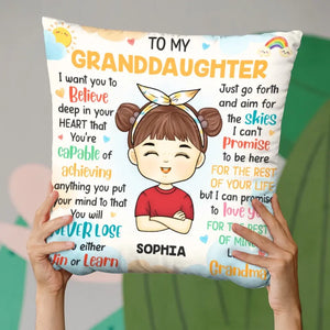 Love You For The Rest Of Mine - Family Personalized Custom Pillow - Gift For Grandma