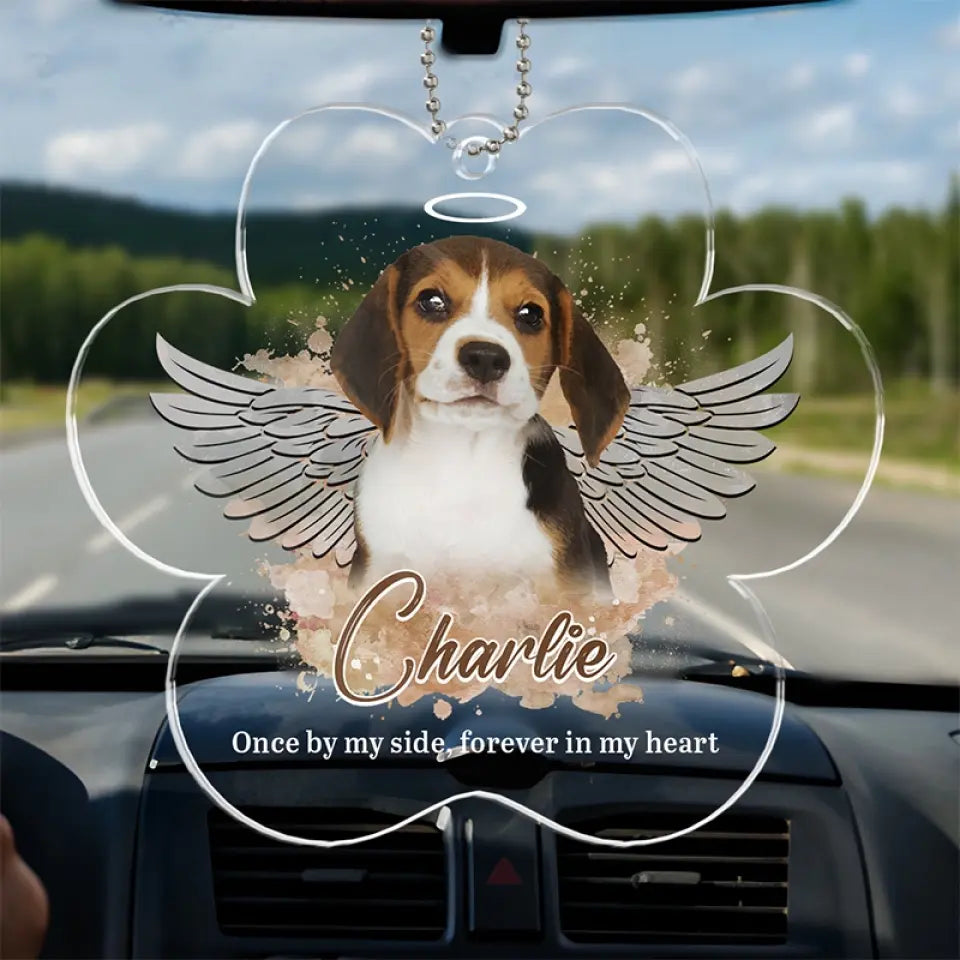 Custom Photo Your Memory Will Forever Brighten Our Days - Memorial Personalized Custom Car Ornament - Acrylic Custom Shaped - Sympathy Gift For Pet Owners, Pet Lovers