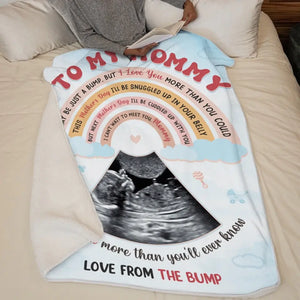 Custom Photo I May Be Just A Bump - Family Personalized Custom Blanket - Mother's Day, Baby Shower Gift, Gift For First Mom