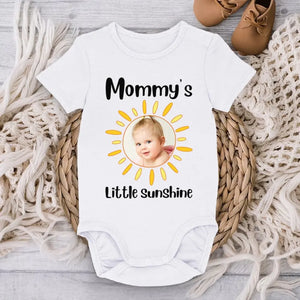 Custom Photo Little Sunshine - Family Personalized Custom Baby Onesie - Baby Shower Gift, Gift For First Mom