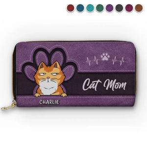 Happy Being Fur Mom - Dog & Cat Personalized Custom Clutch Purse - Gift For Pet Owners, Pet Lovers