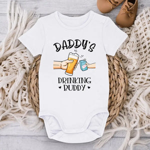 Your Drinking Buddy - Family Personalized Custom Baby Onesie - Mother's Day, Baby Shower Gift, Gift For First Mom