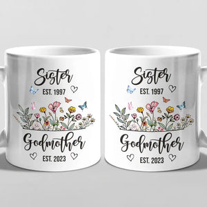 From Bestie To Godmother - Bestie Personalized Custom Mug - Gift For Best Friends, BFF, Sisters