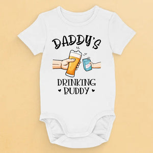 Your Drinking Buddy - Family Personalized Custom Baby Onesie - Mother's Day, Baby Shower Gift, Gift For First Mom