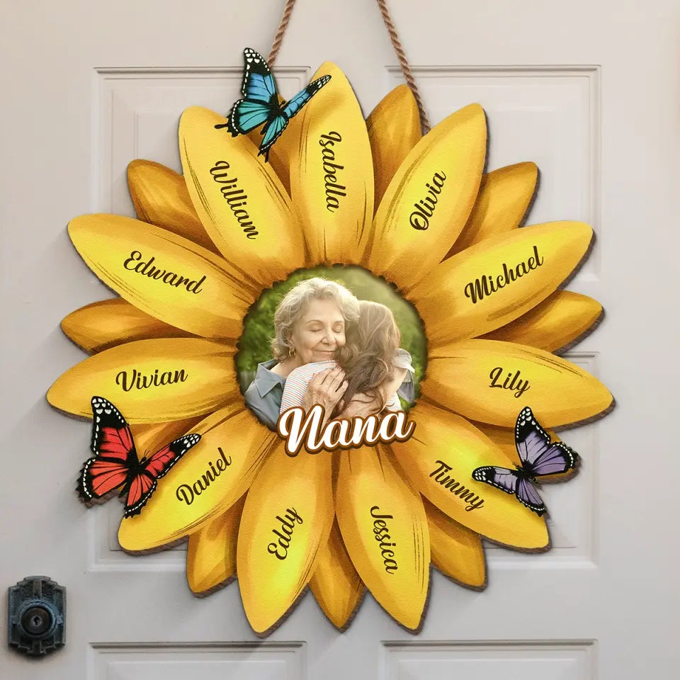 Custom Photo The World Best Nana - Family Personalized Custom Home Decor Wood Sign - House Warming Gift For Mom, Grandma Copy