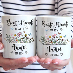 From Bestie To Auntie - Bestie Personalized Custom Mug - Gift For Best Friends, BFF, Sisters