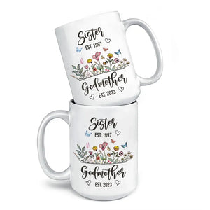 From Bestie To Godmother - Bestie Personalized Custom Mug - Gift For Best Friends, BFF, Sisters