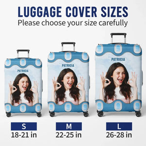 Custom Photo Just A Girl Who Loves Traveling - Travel Personalized Custom Luggage Cover - Holiday Vacation Gift, Gift For Adventure Travel Lovers