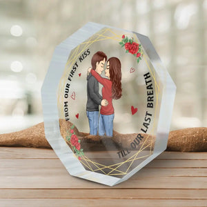 God Blessed The Broken Road - Couple Personalized Custom Nonagon Shaped Acrylic Plaque - Gift For Husband Wife, Anniversary