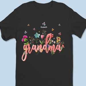 Blossoming Flowers In Garden Of Love - Family Personalized Custom Unisex T-shirt, Hoodie, Sweatshirt - Mother's Day, Gift For Mom, Grandma