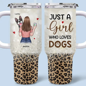 A Bond That Can't Be Broken - Dog Personalized Custom 40 Oz Stainless Steel Tumbler With Handle - Gift For Pet Owners, Pet Lovers