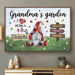 Love Being A Grandma - Family Personalized Custom Horizontal Poster - Mother's Day, Gift For Mom, Grandma