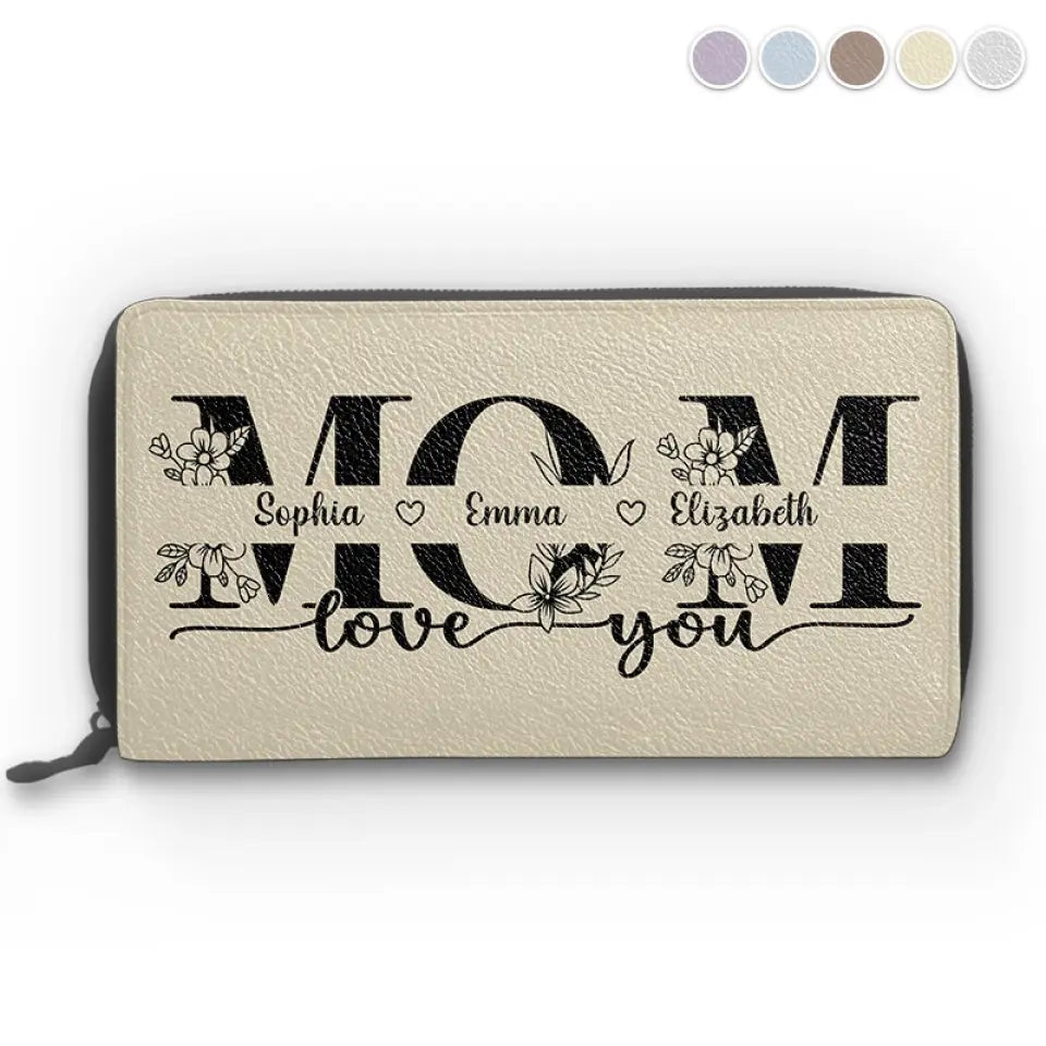 A Mother's Love Is Like A Flower - Family Personalized Custom Clutch Purse - Mother's Day, Gift For Mom, Grandma