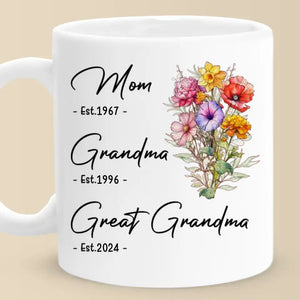 The Most Important Time Is Family Time - Family Personalized Custom Mug - Gift For Mom, Grandma