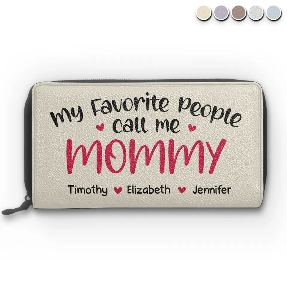 My Favourite People Call Me Grandma - Family Personalized Custom Clutch Purse - Mother's Day, Gift For Mom, Grandma