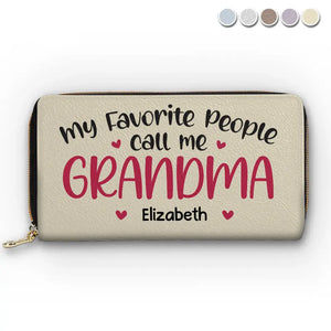 My Favourite People Call Me Grandma - Family Personalized Custom Clutch Purse - Mother's Day, Gift For Mom, Grandma