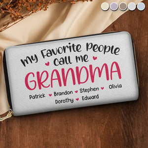 My Favourite People Call Me Grandma - Family Personalized Custom Clutch Purse - Mother's Day, Gift For Mom, Grandma