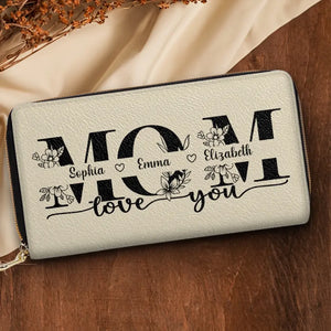 A Mother's Love Is Like A Flower - Family Personalized Custom Clutch Purse - Mother's Day, Gift For Mom, Grandma