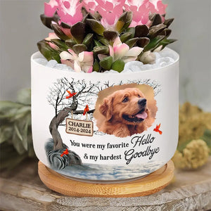 Custom Photo I'm Always With You - Memorial Personalized Custom Home Decor Ceramic Plant Pot - Sympathy Gift For Pet Owners, Pet Lovers