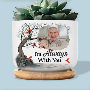 Custom Photo Not A Day Goes By That You Are Not Missed - Memorial Personalized Custom Home Decor Ceramic Plant Pot - Sympathy Gift For Family Members