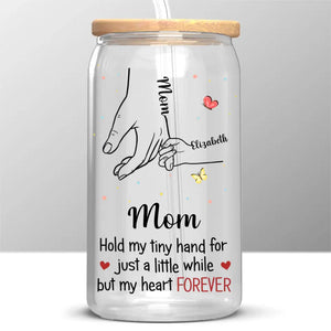 The Only Love That I Really Believe In - Family Personalized Custom Glass Cup, Iced Coffee Cup - Mother's Day, Gift For Mom, Grandma