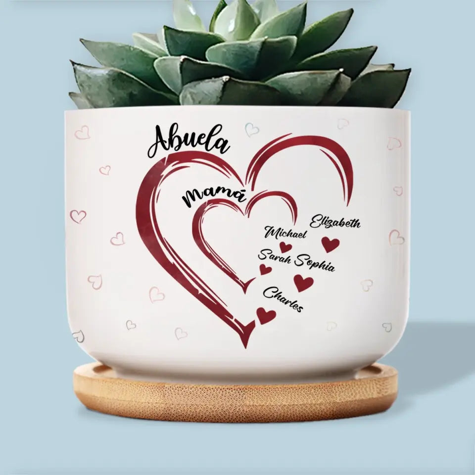 The Amazing Journey Of A Mother's Love - Family Personalized Custom Home Decor Ceramic Plant Pot - Mother's Day, House Warming Gift For Mom, Grandma