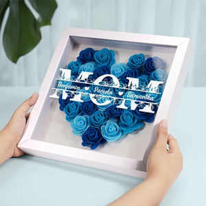 Every Mom Deserves Flowers - Family Personalized Custom Flower Shadow Box - Mother's Day, Gift For Mom, Grandma