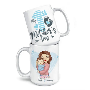 A Mother’s Happiness Is Like A Beacon - Family Personalized Custom Mug - Mother's Day, Baby Shower Gift, Gift For First Mom