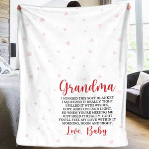 Wrap Yourself Up In My Love - Family Personalized Custom Blanket - Mother's Day, Gift For Mom, Grandma