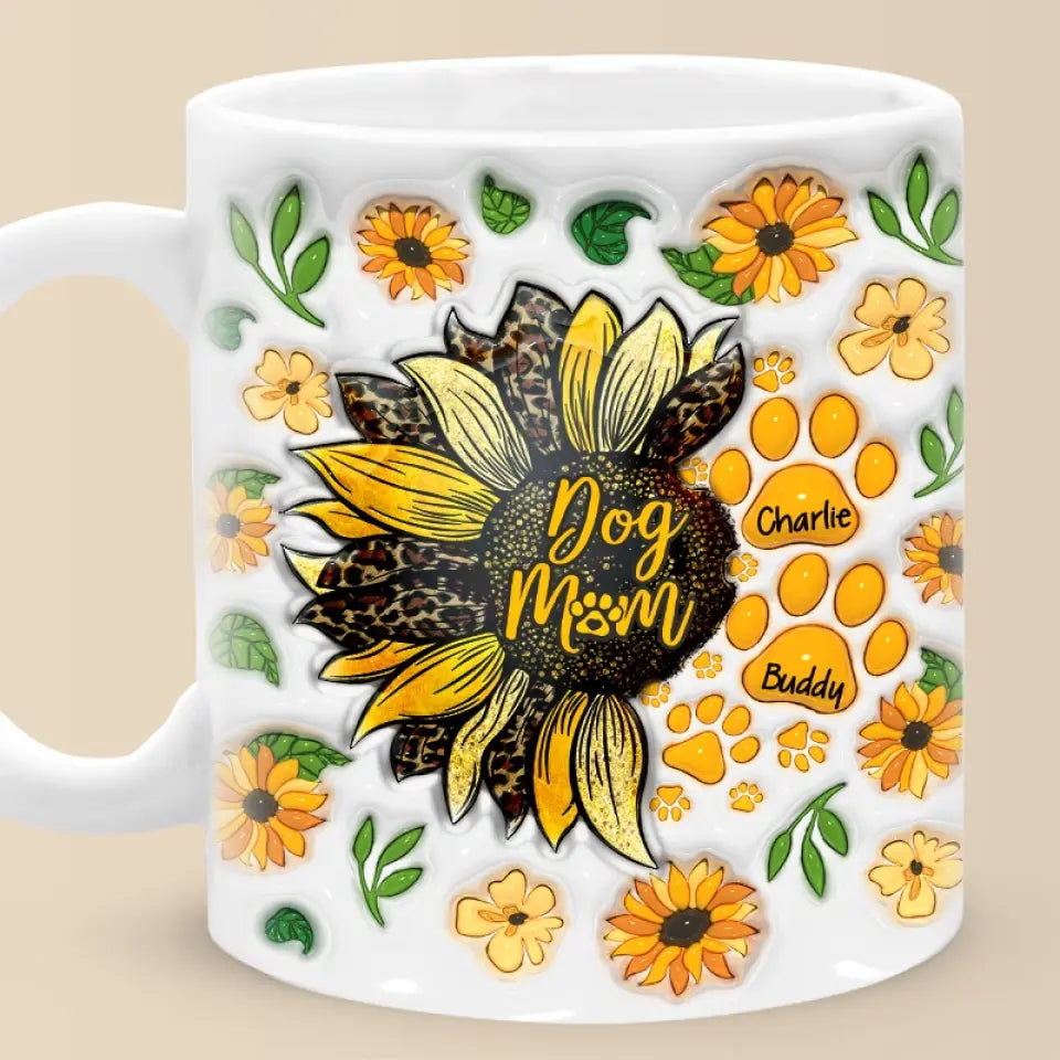 Your Love Shines Bright Like A Sunflower - Dog & Cat Personalized Custom 3D Inflated Effect Printed Mug - Mother's Day, Gift For Pet Owners, Pet Lovers