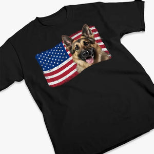 Custom Photo American Flag - Dog & Cat Personalized Custom Unisex T-shirt, Hoodie, Sweatshirt - Gift For Pet Owners, Pet Lovers