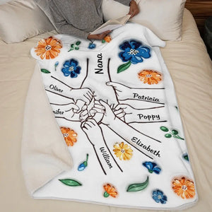 Mom, You Are My Hero - Family Personalized Custom 3D Inflated Effect Printed Blanket - Mother's Day, Gift For Mom, Grandma