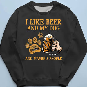 Beer And Dog - Dog Personalized Custom Unisex T-shirt, Hoodie, Sweatshirt - Father's Day, Gift For Pet Owners, Pet Lovers