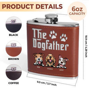 Dog Is God Spelled Backward - Dog Personalized Custom Hip Flask - Father's Day, Gift For Pet Owners, Pet Lovers