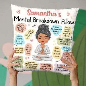 My Daily Affirmations Pillow - Yoga Personalized Custom Pillow - Gift For Yoga Lovers