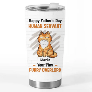 Time Spent With Cats Is Never Wasted - Cat Personalized Custom Tumbler - Father's Day, Gift For Pet Owners, Pet Lovers