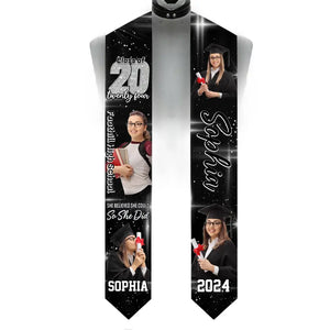 Custom Photo The Best Is Yet To Come - Family Personalized Custom Graduation Stole - Graduation Gift For Family Members, Siblings, Brothers, Sisters