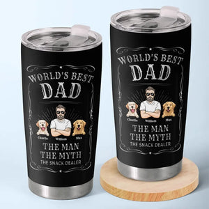 World's Best Dad - Dog Personalized Custom Tumbler - Father's Day, Gift For Pet Owners, Pet Lovers