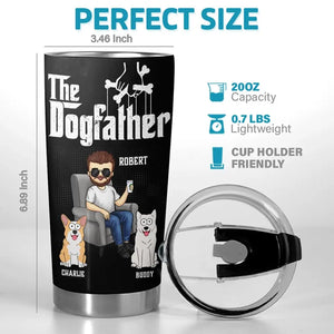 The Best Father We Adore - Dog & Cat Personalized Custom Tumbler - Father's Day, Gift For Pet Owners, Pet Lovers