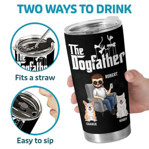 The Best Father We Adore - Dog & Cat Personalized Custom Tumbler - Father's Day, Gift For Pet Owners, Pet Lovers