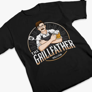 The Grill Master Can Beat The Meat - Family Personalized Custom Unisex T-shirt, Hoodie, Sweatshirt - Father's Day, Gift For Dad, Grandpa