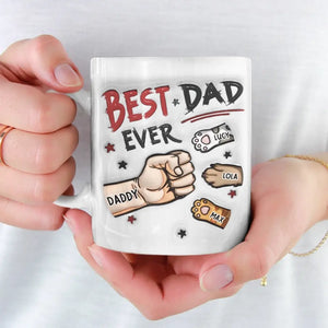 You Are The World's Best Cat Dad Ever - Dog & Cat Personalized Custom 3D Inflated Effect Printed Mug - Father's Day, Gift For Pet Owners, Pet Lovers