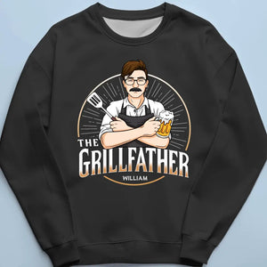 The Grill Master Can Beat The Meat - Family Personalized Custom Unisex T-shirt, Hoodie, Sweatshirt - Father's Day, Gift For Dad, Grandpa