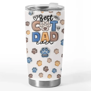 I Love That You Are My Dad - Dog & Cat Personalized Custom 3D Inflated Effect Printed Tumbler - Father's Day, Gift For Pet Owners, Pet Lovers