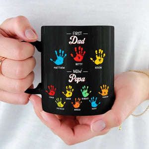 The Greatest Gift I Ever Received Was Having You As My Dad - Family Personalized Custom Black Mug - Father's Day, Gift For Dad, Grandpa