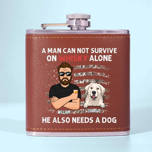 Everyone Thinks They Have The Best Dog - Dog Personalized Custom Hip Flask - Father's Day, Gift For Pet Owners, Pet Lovers