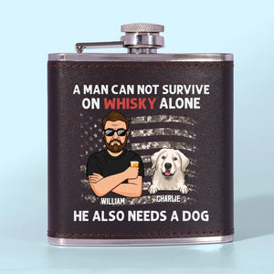 Everyone Thinks They Have The Best Dog - Dog Personalized Custom Hip Flask - Father's Day, Gift For Pet Owners, Pet Lovers